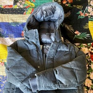 Aritzia Super Puff Shorty Jacket - Size Small - Elegant Charcoal - Corduroy